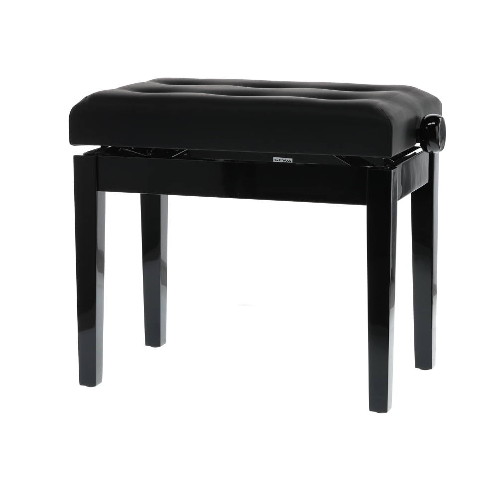 GEWA Piano bench Deluxe Leather Black, Highgloss